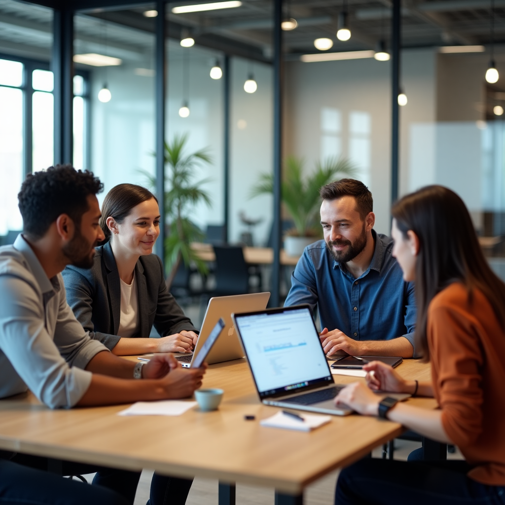 Team di data scientist che collabora su un progetto di analisi dati